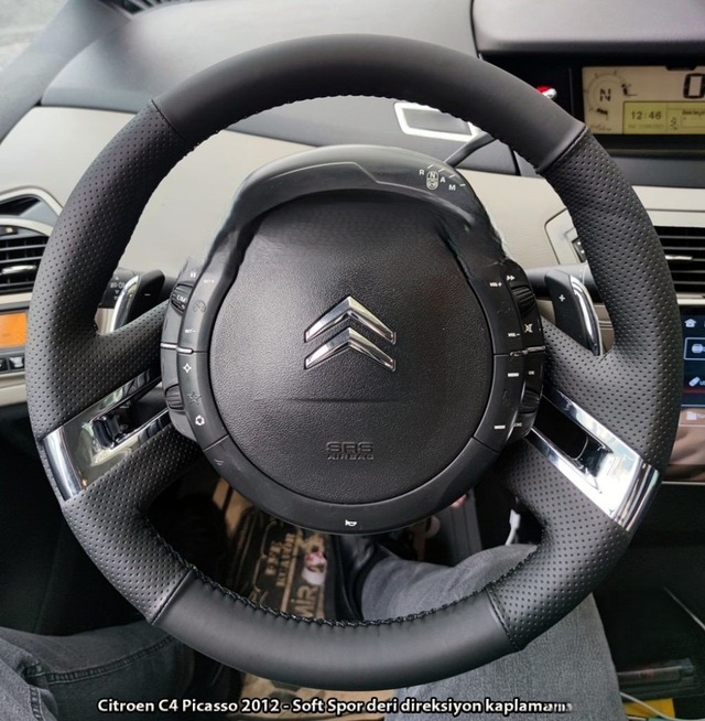 Citroen C4 Picasso 2012 Araca Özel Direksiyon Kılıfı Soft Nokta
