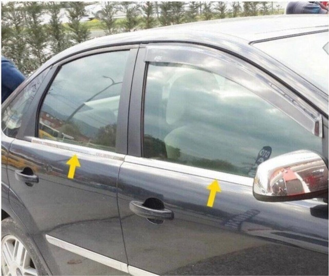 Ford Focus 2 Uyumlu 2005-2011 Krom Cam Çıtası 4 Parça Paslanmaz Çelik