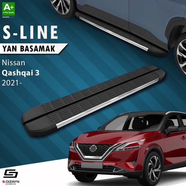 S-Dizayn Nissan Qashqai 3 S-Line Krom Yan Basamak 173 Cm 2021 Üze