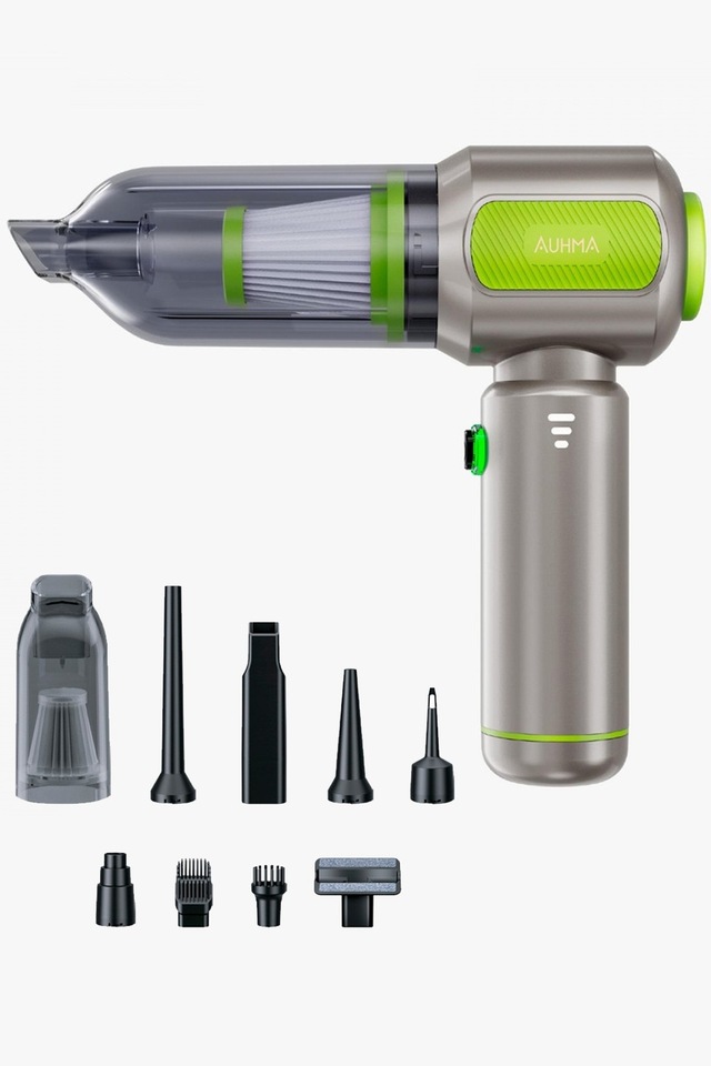 Exenar - Yeşil - Şarjrlı Araç Süpürgesi Kablosuz Araç İçi Süpürge 17000pa Vakumlu Şarjlı 6000mah 100w Fırçasız Motor 17000 Pa 100w