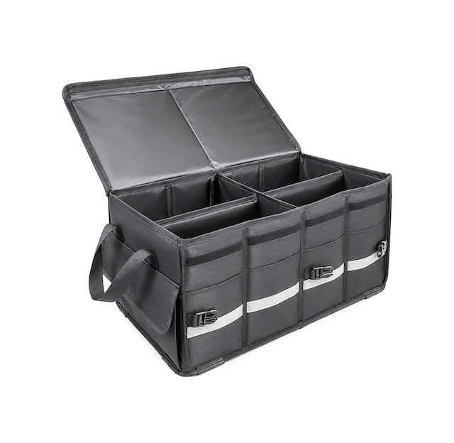 Büyük Boy Premium Araç İçi Bagaj Düzenleyici Organizer Çanta Oxford Kumaş Reflektörlü Araba Oto Bagaj Çantası