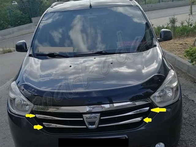 Woc Chrome Dacia Lodgy Krom Ön Panjur 2012-2016 4 Parça Paslanmaz