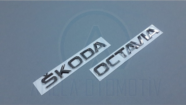 Skoda Octavia A7 5e 2013-2020 Bagaj Yazı Seti Krom 2 Ürün Uyumlu