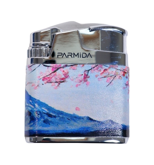 Parmida Tek Torch Pürmüz Sakura Desenli Çok Renkli Metal Puro Çakmağı - Tr9227