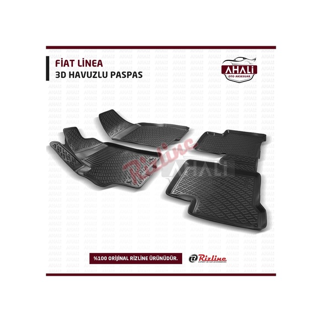 Rizline Fiat Linea 3D Havuzlu Paspas+Araç Koku