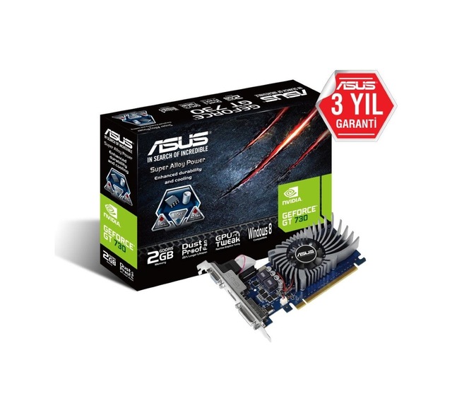 Asus Gt730-sl-2gd5-brk Nvıdıa Geforce Gt 730 2gb Ddr5 Ekran Kartı