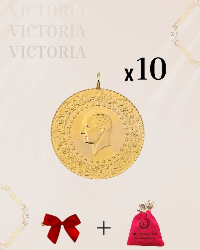 Vıctorıa Gold 10 Adet Çeyrek Altın Yeni Tarihli 2026 Kulplu 22 Ayar
