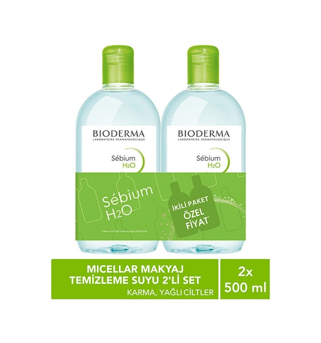 Bioderma Sebium H2o Yüz Ve Makyaj Temizleme Suyu 2 X 500 Ml
