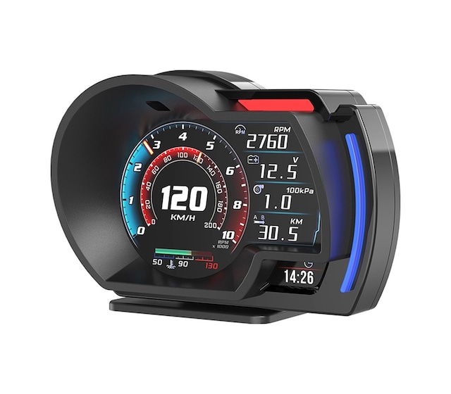 Ally A520 Obd2 + Gps Head Up Display Hud, Dijital Hız Göstergesi, Rpm & Sıcaklık & Basınç Takip, Hız Alarmı