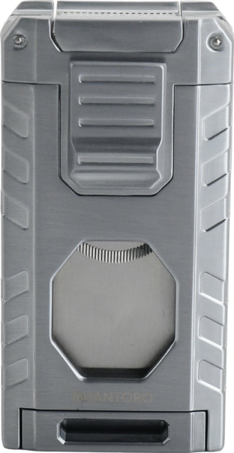 Quantoro Üç Torch Pürmüz Easy S/iğneli/delicili Gümüş Metal Puro Çakmağı - Trz1168
