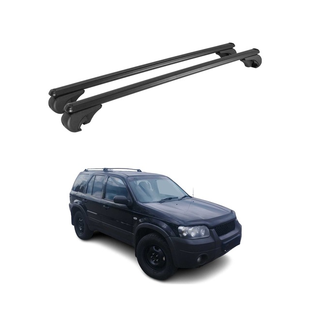Ford Maverick Iı 2001-2006 Arası Uyumlu Port Bagaj Taşıyıcı Ara Atkı Alüminyum Siyah 2 Parça