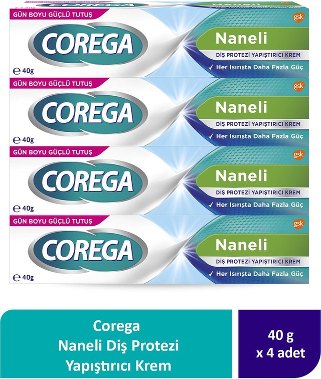 Corega Süper Protez Yapıştırıcı Krem 4 x 40 G