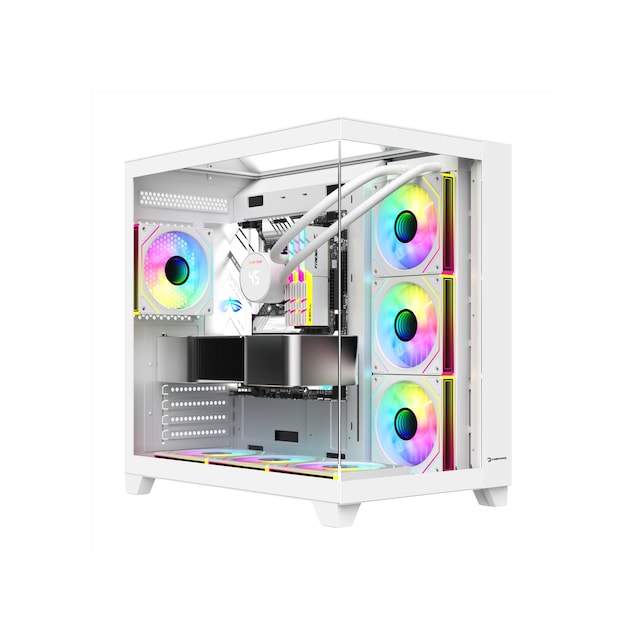 GamePower WARCRY TOPGLASS AKAK0GMP0029 ATX 4x Fans White Tempered Glass 750W PSU