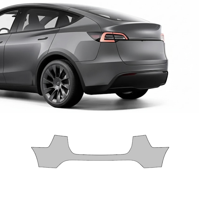 Tesla Model Y 2021 Juniper Arka Tampon, Hazır Kesim, 210 Mikron Ppf Tpu, Şeffaf Boya Koruma Filmi