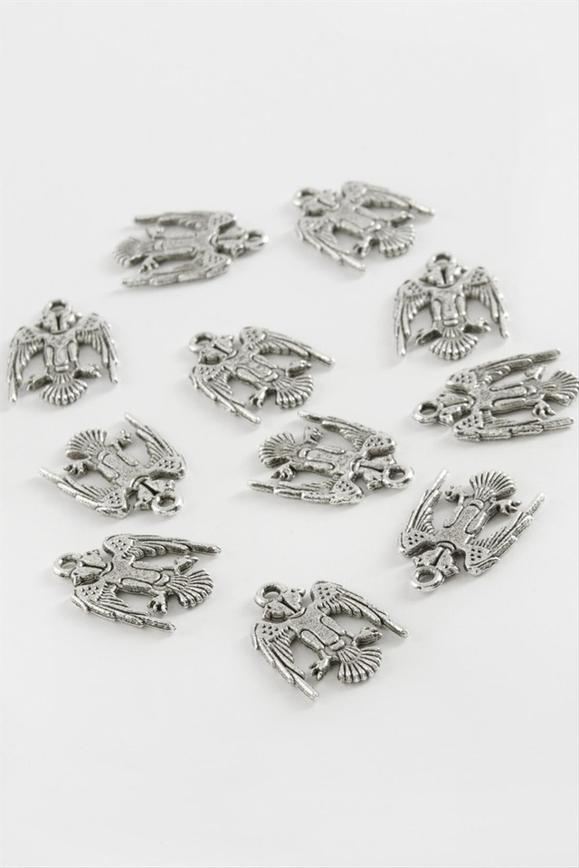 Çifft - 398 - Başlı Kartal Tesbih Aparatı 50 Gram - Spt-gld - Gümüş Rengi
