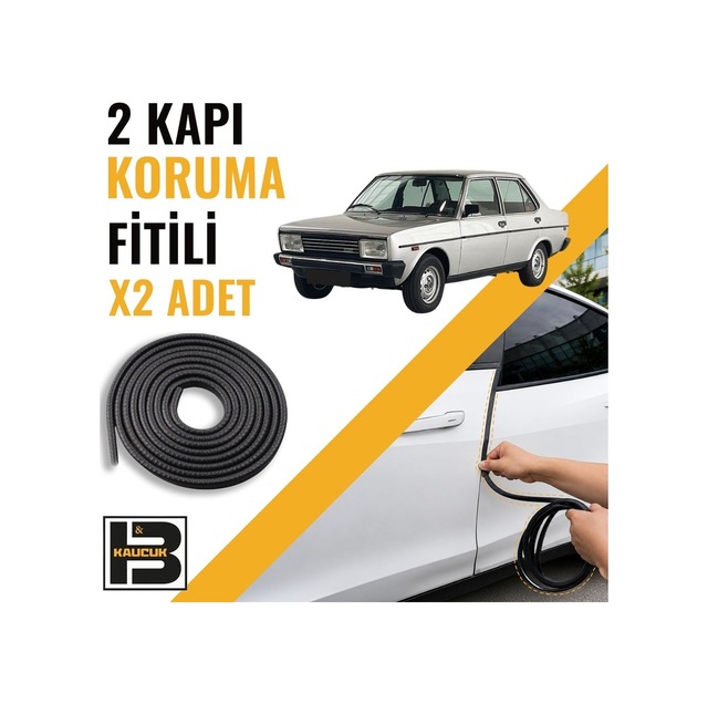 Fiat 131 Kapı Koruma Fitili-iki Kapı-siyah-bm1264