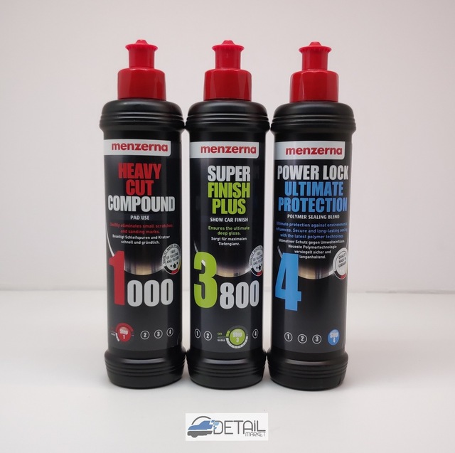 Menzerna 1000 3800 Powerlock Kalın Pasta Hare Boya Kor. Set 250ml