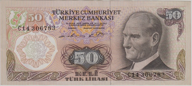 6. Emisyon 50 Lira C14 Çilaltı -