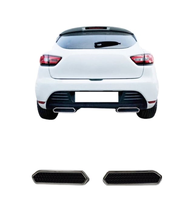 Renault Clio 4 Arka Difüzör 2 Parça Krom 2012-2019 Arası