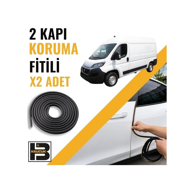 Fiat Ducato Panelvan 2007-2014 Kapı Koruma Fitili-iki Kapı-siyah-bm1178