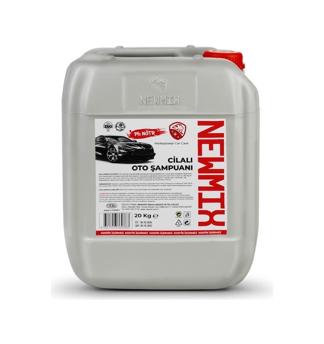 Newmix Ph Nötr Cilalı Fırçalı Oto Şampuanı 20 Kg