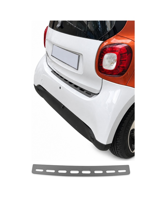 Smart Fortwo Iıı W453 2014-2024 Uyumlu Krom Arka Tampon Eşiği Paslanmaz Çelik Siyah