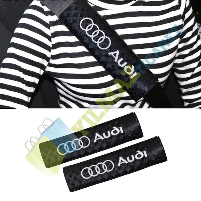 Audi Logo Emniyet Kemer Pedi Nakış Işleme Yüksek Kalite 2 Adet