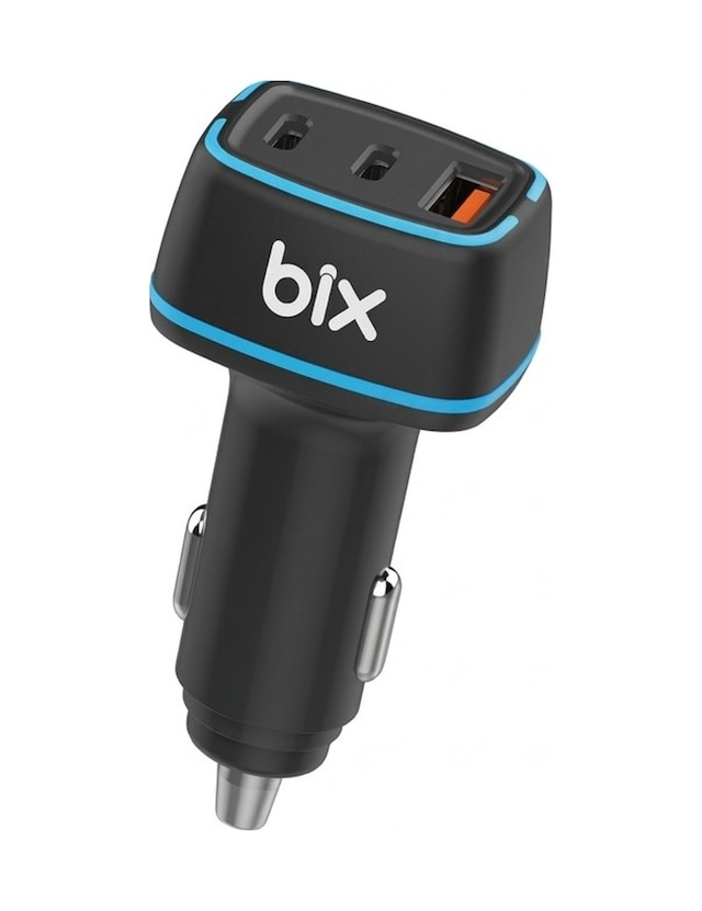 Bix Bxacp82w 82.5w Üç Port 2x Type-c Ve Usb-a Araç İçi Hızlı Şarj Cihazı Siyah