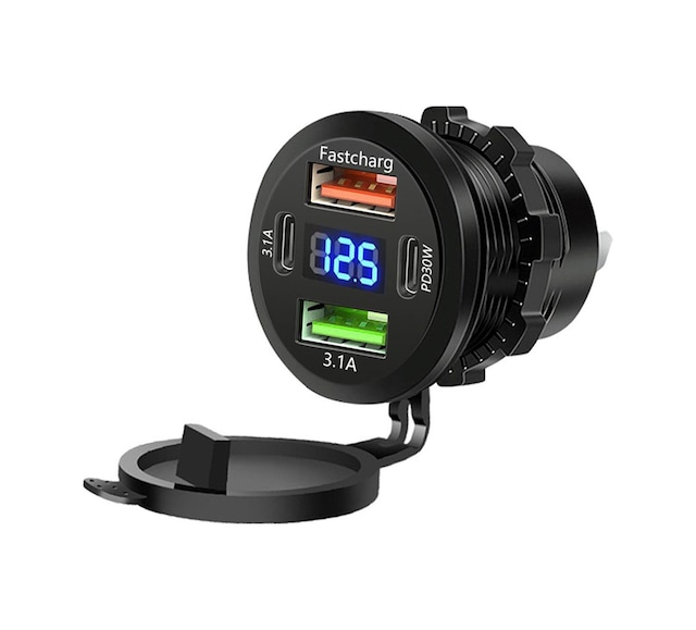 Araç Şarj Cihazı Qc 3.0 Pd30w Çift Usb Hızlı Şarj 12v/24v Hızlı Şarj Adaptörü