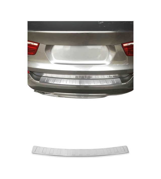 Vw Golf Vıı Hatchback 2012-2019 Uyumlu Krom Arka Tampon Eşiği Paslanmaz Çelik Taşlı Mat