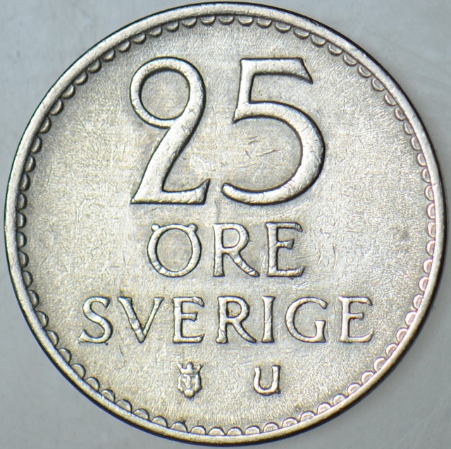 İsveç 25 Öre 1964.