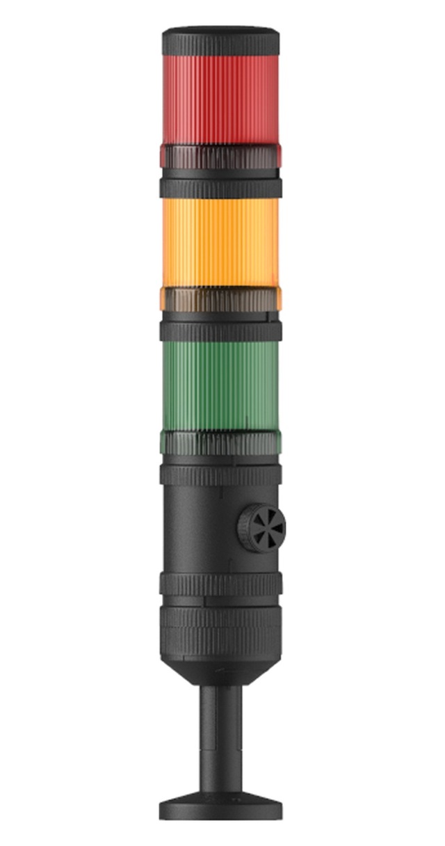 Mesan Ø70 3 Kat Işıklı Kolon Sabit Ampul Buzzer Tüp Montaj 220Vac Ms 443.1.3.2.220Vac