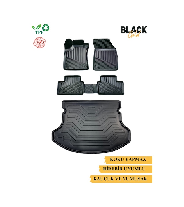 Fiat Egea Sedan 2015+ 3d Oto Paspas Ve Bagaj Havuzu Araca Özel Set Yency