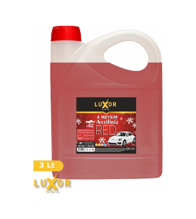 Luxor Kimya 4 Mevsim -42 Antifriz 3 L Kırmızı