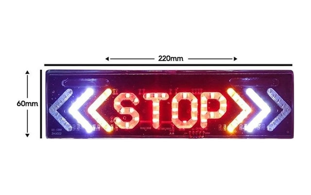 Stop Levhası Ledli Sağ-sol Sinyalli Dikdörtgen 220 60 Mm
