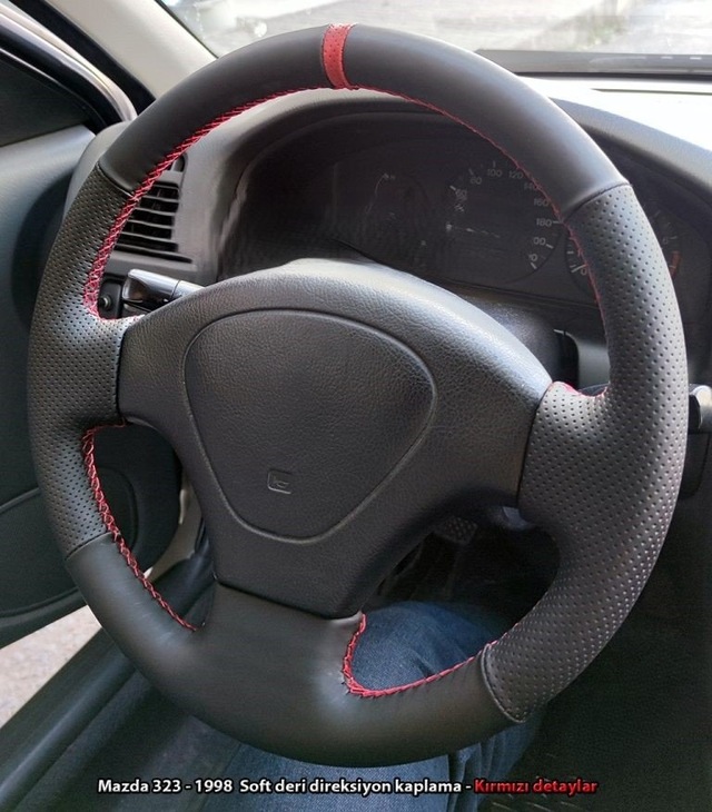 Mazda 323 1998 Araca Özel Direksiyon Kılıfı Soft Nokta Napa