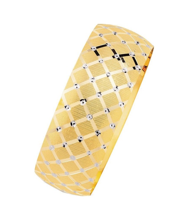 14 Ayar Altın Mega Bilezik 25.00 Gram Kare Desen
