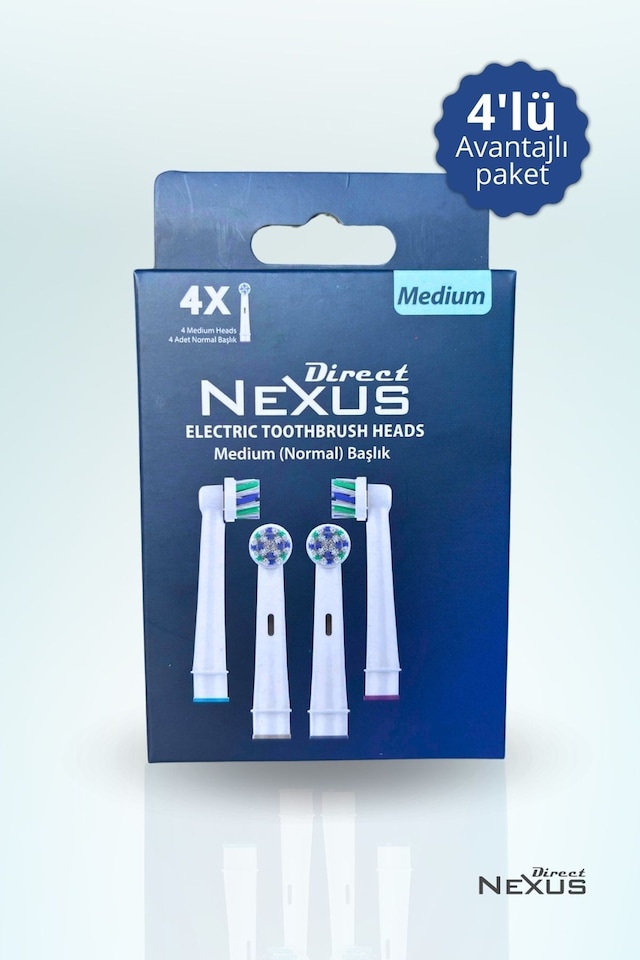 Direct Nexus Elektrikli Diş Fırçası Yedek Başlığı Medıum 4'lü