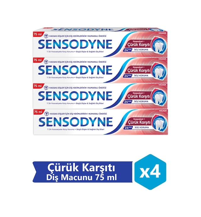 Hassasiyet + Çürük Karşıtı Diş Macunu 75 Ml X 4 Adet
