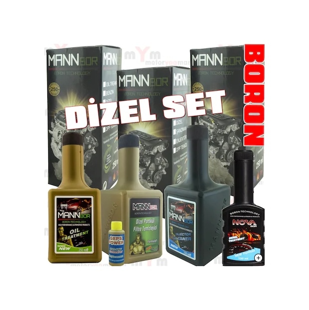 Mannbor Dizel Katkı Seti: Bor +Dpf +Enjektör Temizli+Mazot Katkı