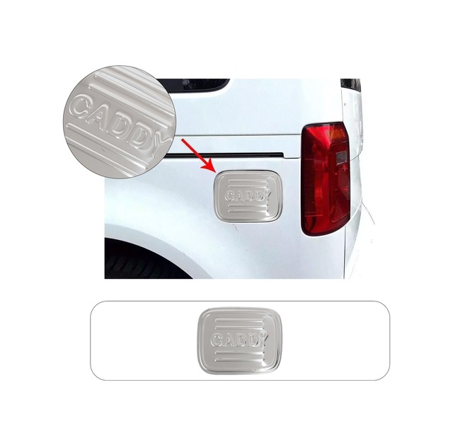 Volkswagen Caddy Uyumlu 2003-2023 Krom Depo Kapağı Paslanmaz Çelik