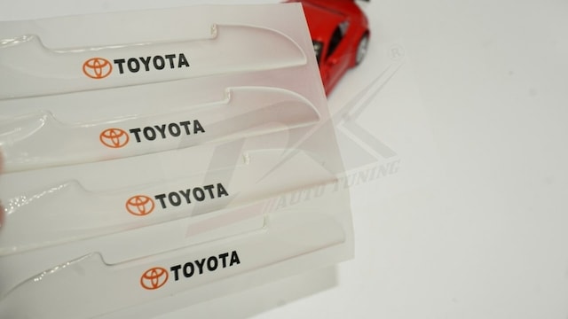 Toyota Uyumlu Logo Kapı Kenarı Koruma Şeffaf Kauçuk 3M Band New Style
