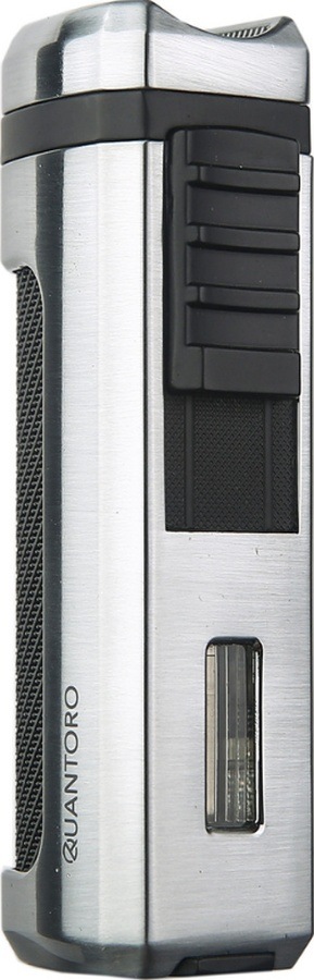 Quantoro Üç Torch Pürmüz Delicili Gümüş Metal Puro Çakmağı - Trz1205