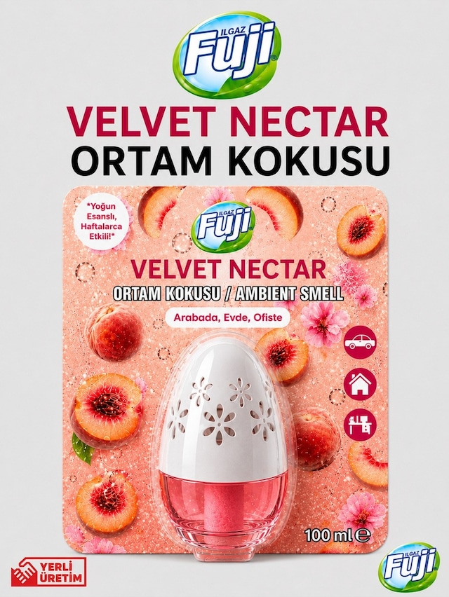 Ilgaz Fuji Şeftali Kokulu Araç, Wc, Oda Ve Ortam Kokusu 100 Ml Velvet Nectar Kalıcı Kavanoz Koku