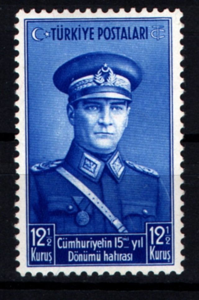 1938 Cumhuriyet'in Onbeşinci Yıldönümü Pulları 12.5 Kuruş Tp0788 İsfila1378 Teşhir Ürün