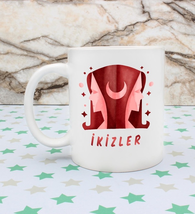 Ikizler Burcu Özel Tasarım Kupa Bardak