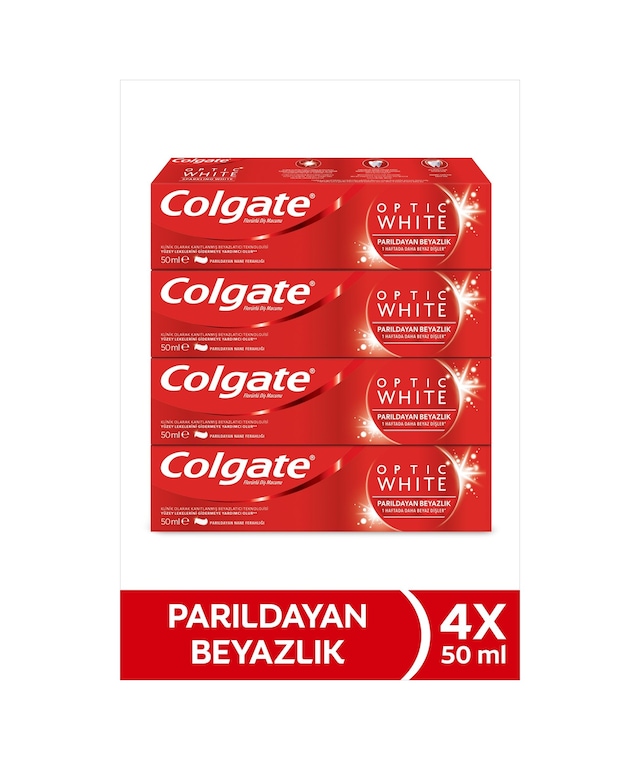 Colgate Optic White Parıldayan Beyazlık 50 ml x4 Adet