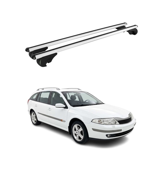 Renault Laguna I Grandtour 1995-2000 Arası Uyumlu Port Bagaj Taşıyıcı Ara Atkı Alüminyum Gümüş 2 Parça