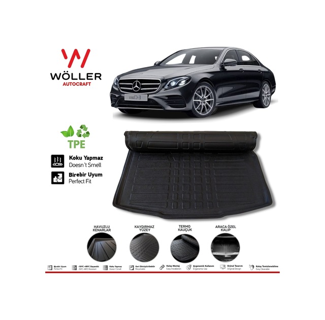Mercedes E W213 Bagaj Havuzu 2014 2022 Arası 3D Wöller Ultraflex Rampalı