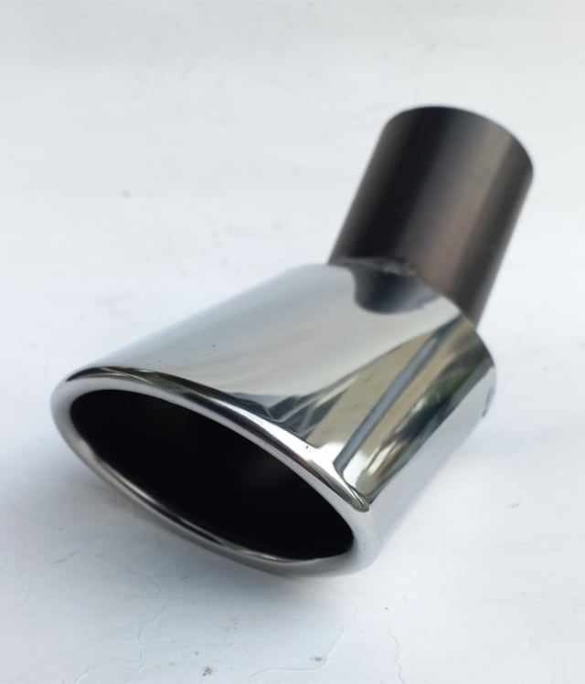 60 Mm. Dirsek Yassı Kesik Tekli Krom Egzoz Ucu Eksoz